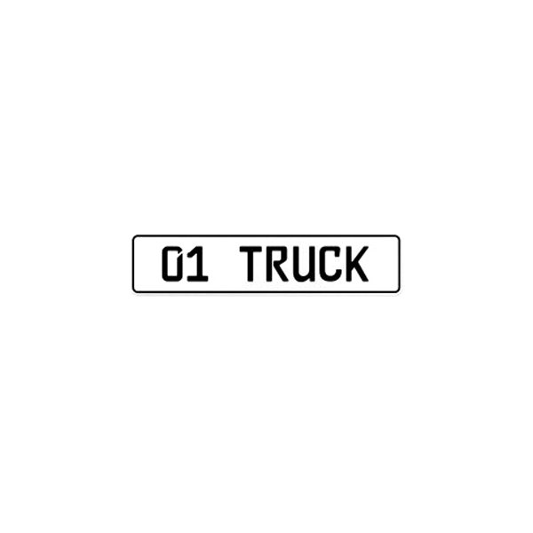 Vintage Parts® - Street Sign Mancave Euro License Plate Name Door Sign Wall with 01 TRUCK Text