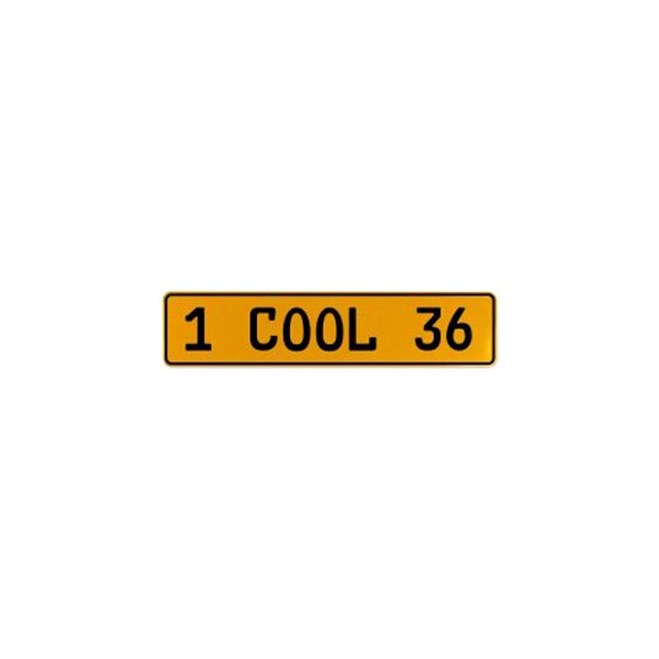 Vintage Parts® - Street Sign Mancave Euro License Plate Name Door Sign Wall with 1 COOL 36 Text