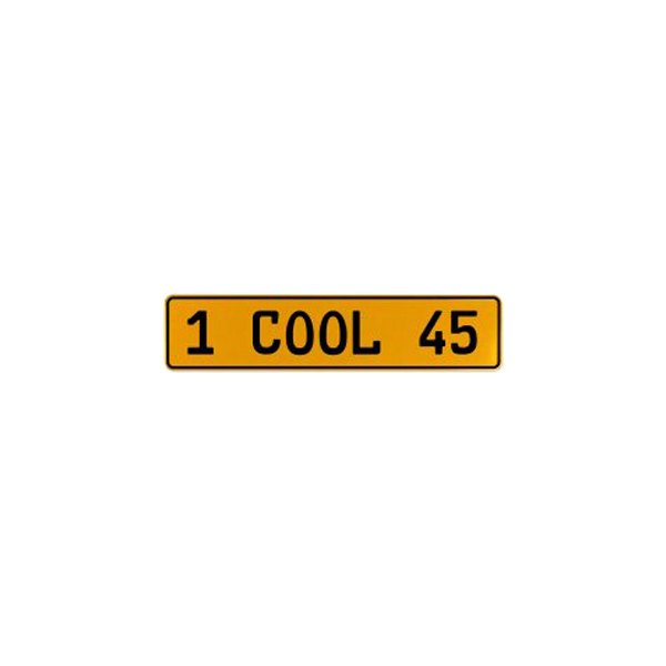 Vintage Parts® - Street Sign Mancave Euro License Plate Name Door Sign Wall with 1 COOL 45 Text