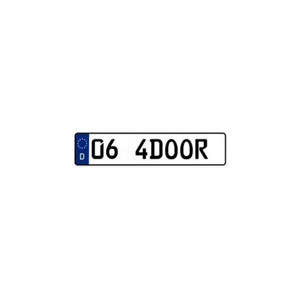Vintage Parts® - Germany Style Street Sign Mancave Euro License Plate Name Door Sign Wall with 06 4DOOR Text