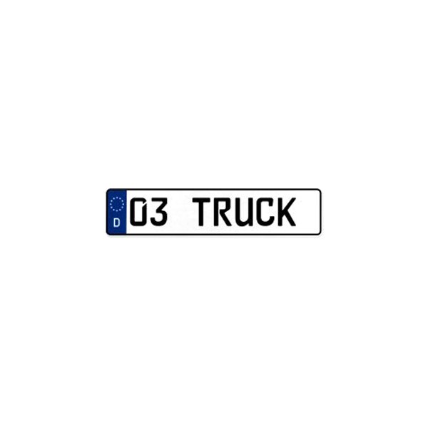 Vintage Parts® - Germany Style Street Sign Mancave Euro License Plate Name Door Sign Wall with 03 TRUCK Text