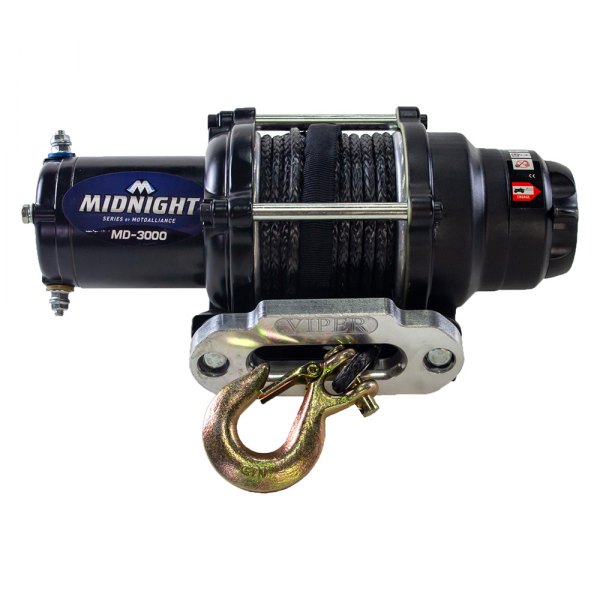 Viper Winches® - ATV/UTV Midnight 3,000 lbs Winch with 50' Black Synthetic Rope