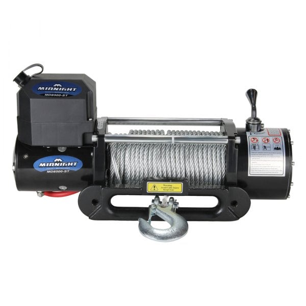 Viper Winches® MD8500_ST - 8,500 lbs Midnight Electric Winch with Steel ...