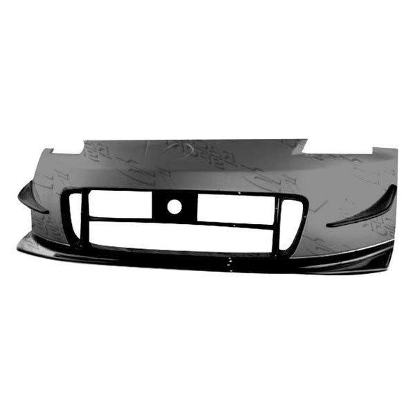 VIS Racing® - Techno R 2 Style Fiberglass Front Bumper with Carbon Fiber Insert (Unpainted)