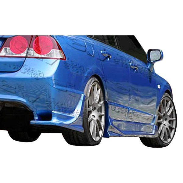  VIS Racing® - Ballistix Style Fiberglass Rear Bumper Aprons (Unpainted)
