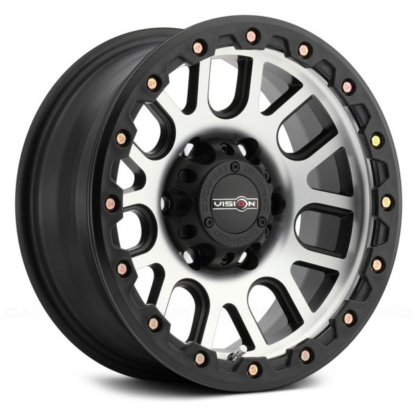 VISION OFF-ROAD® - NEMESIS Matte Black with Machined Face and Yellow Zinc Bolts