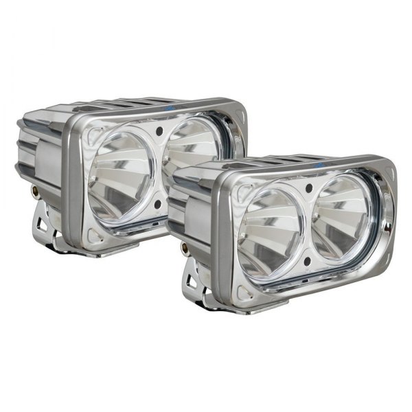 Vision X® - Optimus Series 5.83"x3.57" 2x20W Chrome Housing Flood Beam LED Lights