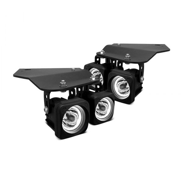 Vision X® - Fog Light Location Optimus Series Halo 3" 2x10W Square Narrow Beam LED Lights Kit
