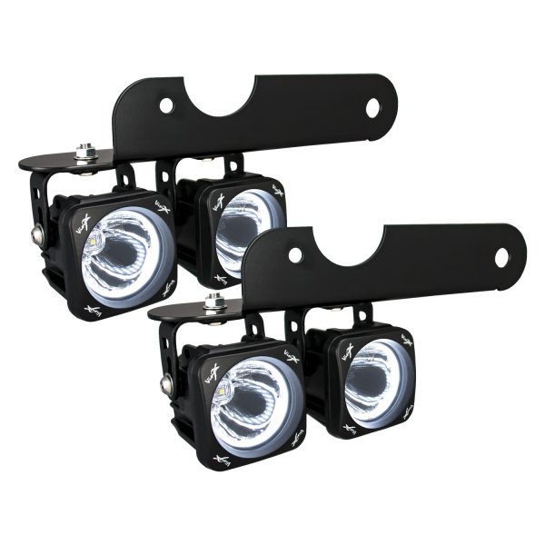 Vision X® - Fog Light Location Optimus Series Halo 3" 4x10W Square Flood Beam LED Light Kit