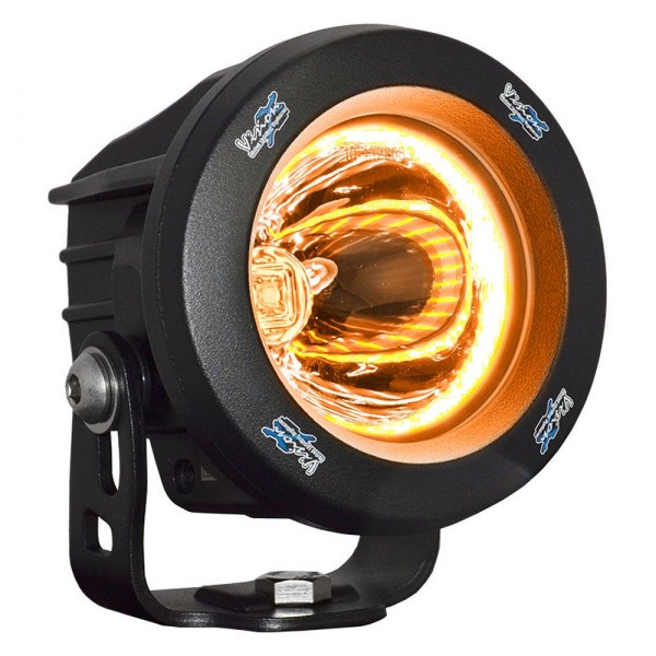 Vision X® - Optimus Series Halo 3.7" 10W Round Narrow Beam LED Light with Amber Halo