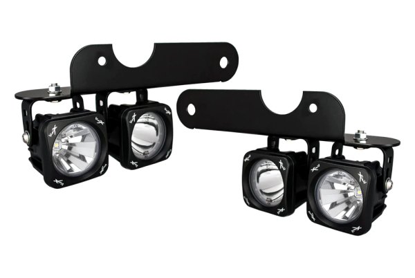 Vision X® - Fog Light Location Optimus Series 3" 4x10W Square Mixed Beam LED Lights Kit, Full Set