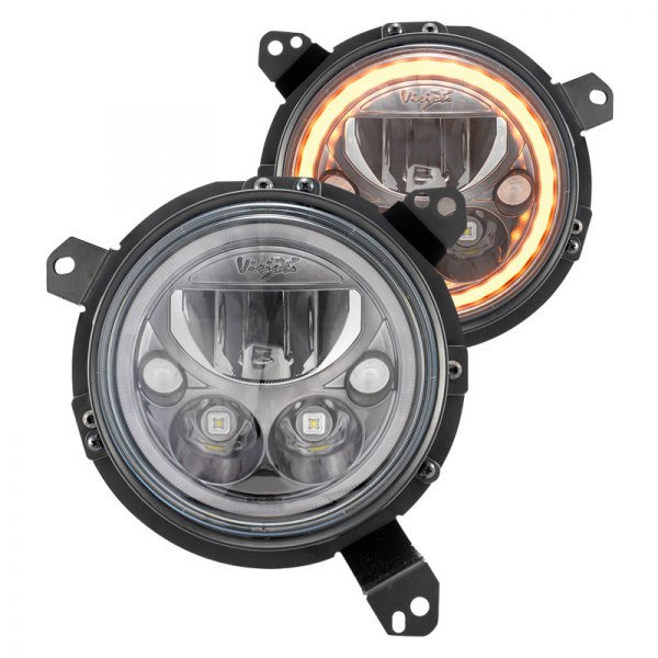 Vision X® - Vortex 7" Round Black Halo LED Headlights