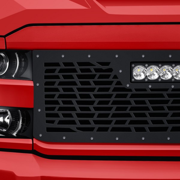 Vision X® - Light Bar Style Black Powder Coated CNC Machined Main Grille
