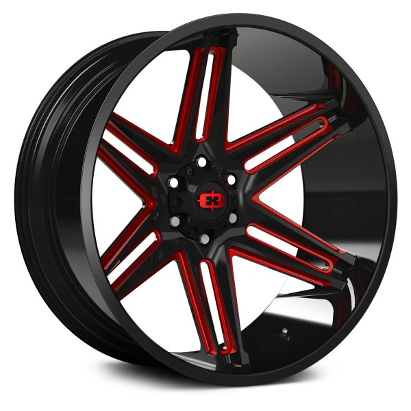 VISION OFF-ROAD® - 363 RAZOR Gloss Black with Milled Spokes and Red Tint
