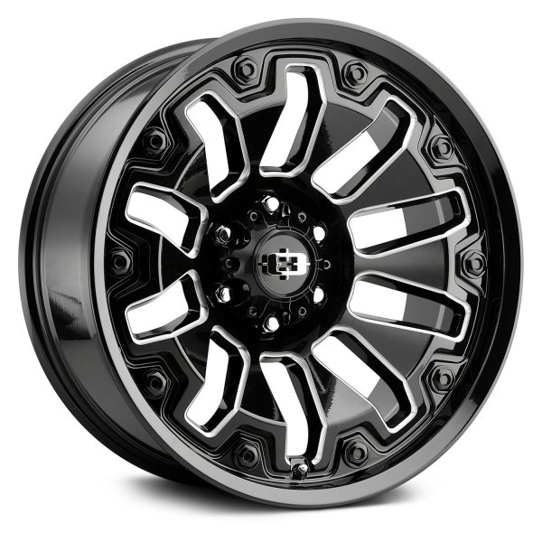 VISION OFF-ROAD® - 362 ARMOR Gloss Black with Milled Spokes and Black Bolts