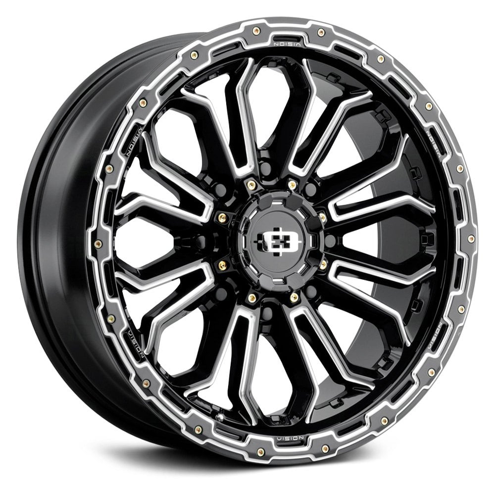 Vision Off Road Korupt Wheels Gloss Black With Milled Spokes Rims Gbms