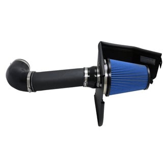 Volant® - Open Element Shielded Plastic Black Cold Air Intake System with Pro 5 Blue Filter
