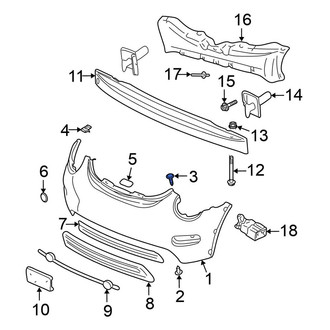 Volkswagen OE - Front Bumper Cover Screw