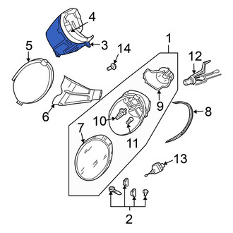 Volkswagen OE - Left Headlight Bracket