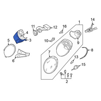 Volkswagen OE - Left Headlight Bracket