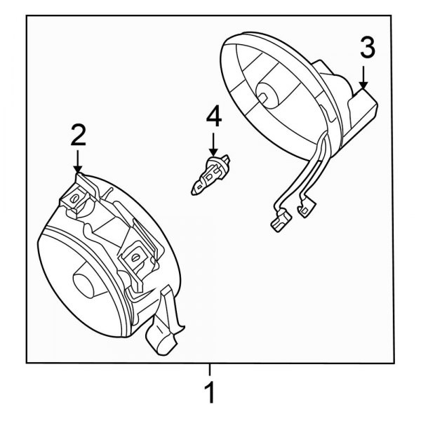 Volkswagen OE 1C0941700A - Front Right Fog Light