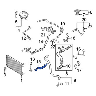 Volkswagen OE - Upper Radiator Coolant Hose