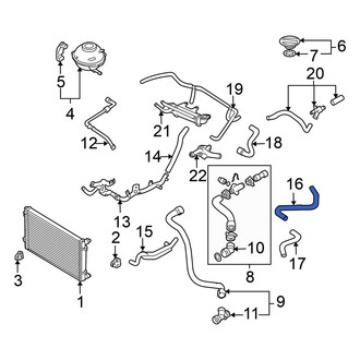 Volkswagen OE - Upper Radiator Coolant Hose