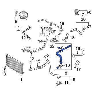 Volkswagen OE - Upper Radiator Coolant Hose
