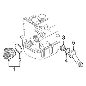Volkswagen OE - Cooling - Water Pump (2.0L AVH Engine / AZG Engine)
