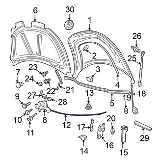 Volkswagen OE - Front Hood Release Cable