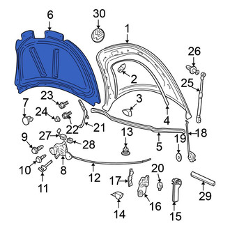 Volkswagen OE - Hood Insulation Pad