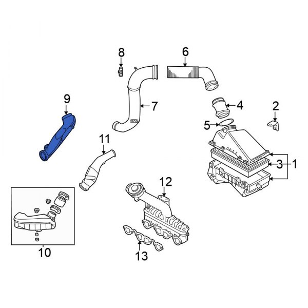 Engine Air Intake Hose