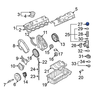 Volkswagen OE - Engine Oil Filter Housing Cover