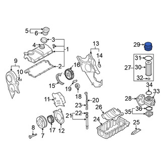 Volkswagen OE - Engine Oil Filter Housing Cover