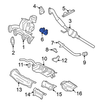 Volkswagen OE - Rear Exhaust Muffler Clamp