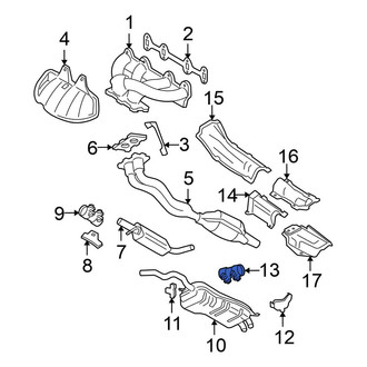 Volkswagen OE - Rear Exhaust Muffler Clamp