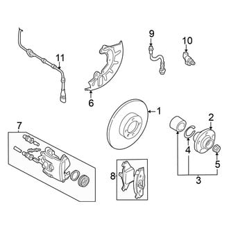Volkswagen OE - Front Suspension - Brake Components (GL / GLS / Sport 1.9L / 2.0L)