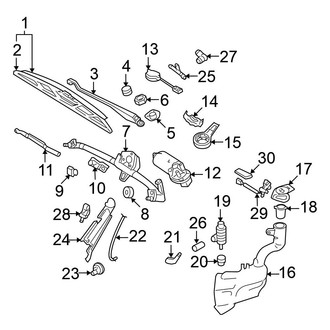 Volkswagen OE - Windshield - Wiper & Washer Components (GL / GLS / GLX / Sport / Turbo S)