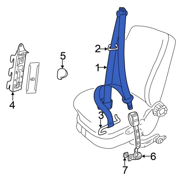 Seat Belt Lap and Shoulder Belt