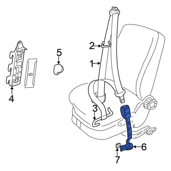 Seat Belt Receptacle