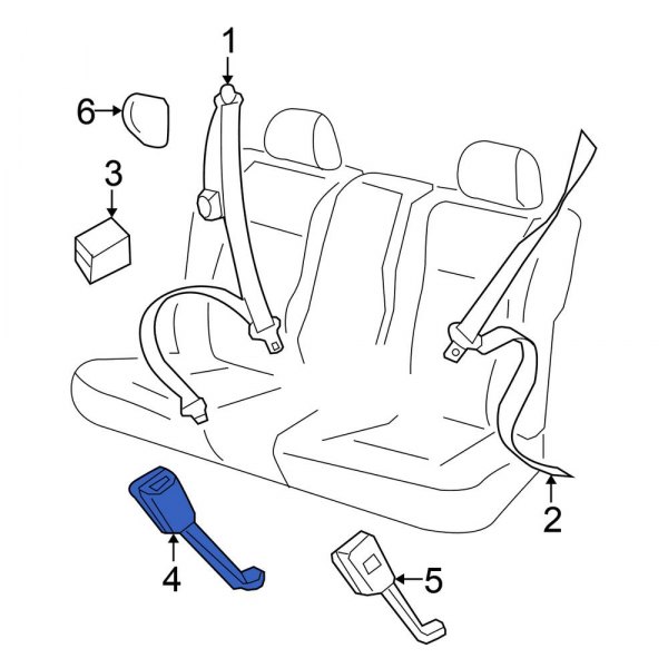 Seat Belt Receptacle