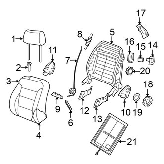 Volkswagen OE - Seats & Tracks - Front Seat Components (Seat Back Components)