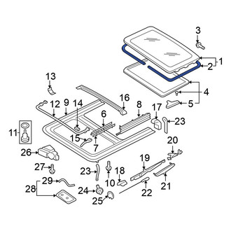 Volkswagen OE - Sunroof Seal