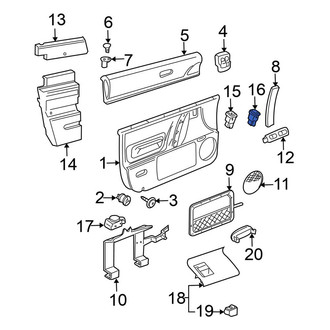 Volkswagen OE - Front Left Door Lock Switch