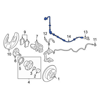 Volkswagen OE - Front ABS Wheel Speed Sensor Wiring Harness