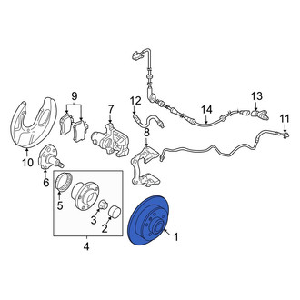 Volkswagen OE - Rear Disc Brake Rotor