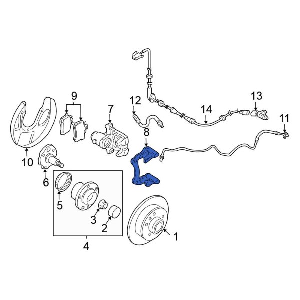 Disc Brake Caliper Bracket