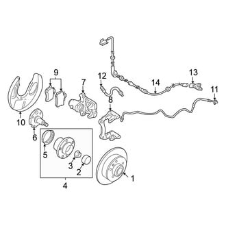 Volkswagen OE - Rear Suspension - Brake Components (GL / GLS / GLX / Sport / Turbo S)