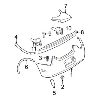 Volkswagen OE - Front Bumper Cover Screw