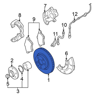 Volkswagen OE - Front Disc Brake Rotor